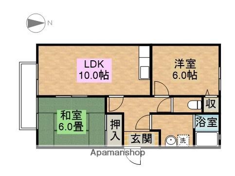 パインウェーブ(2LDK/1階)の間取り写真