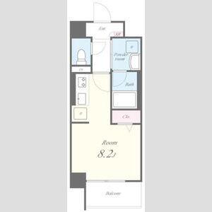 ラ・グランディール(ワンルーム/7階)の間取り写真