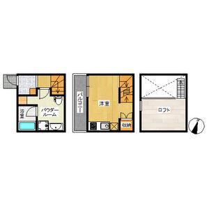 ウイングコート本城B棟(ワンルーム/1階)の間取り写真