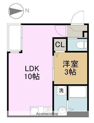 WARREN JUICHIYAⅠ(1LDK/2階)の間取り写真