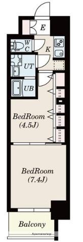S-RESIDENCE六番町(2K/4階)の間取り写真