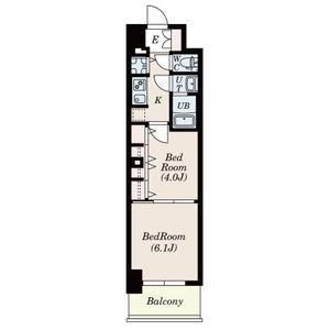 S-RESIDENCE六番町(2K/4階)の間取り写真