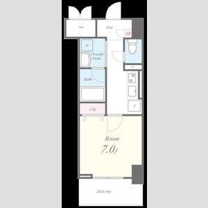 ブリリアコート金山(1K/11階)の間取り写真