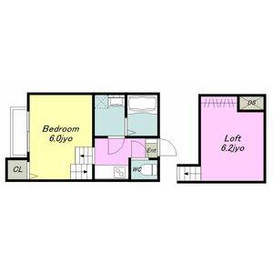IRIS(1K/2階)の間取り写真
