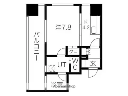 さくらHILLS NAGOYA ウエスト(1DK/5階)の間取り写真