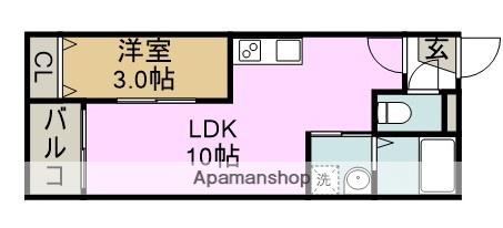 WARREN HOSHIZAKI 3(1LDK/1階)の間取り写真