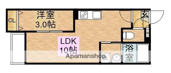 WARREN HOSHIZAKI 3(1LDK/3階)の間取り写真
