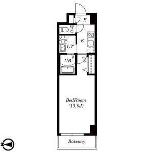 ファーニッシュ山王(1K/5階)の間取り写真