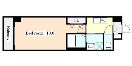 ファーニッシュ山王(1K/2階)の間取り写真