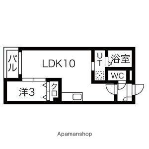 WARREN SHIBATAⅠ(1LDK/3階)の間取り写真