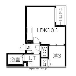 JACK MIYOSHI Ⅰ(1LDK/1階)の間取り写真