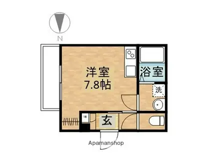 LECOCON熱田(ワンルーム/3階)の間取り写真