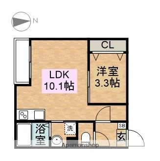 JACK NISHIKI Ⅰ(1LDK/2階)の間取り写真