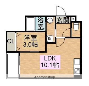 JACK NISHIKI Ⅰ(1LDK/1階)の間取り写真