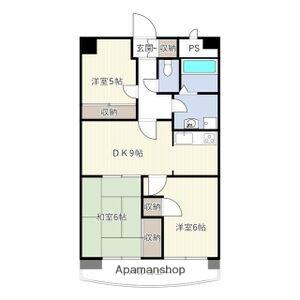 大昂ビル6(3DK/4階)の間取り写真