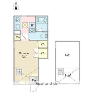 セリングトゥーレA棟(ワンルーム/1階)の間取り写真