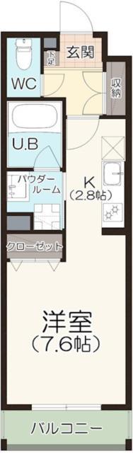 LUXTER柴田(1K/5階)の間取り写真