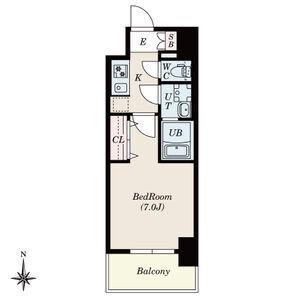 SーRESIDENCE尾頭橋CLARITY(1K/5階)の間取り写真