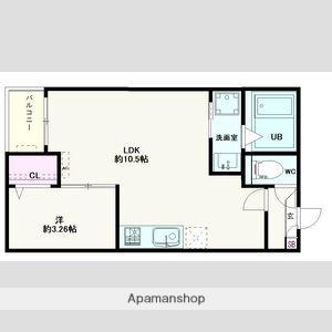 JACK ROKUBANⅠ(1LDK/3階)の間取り写真