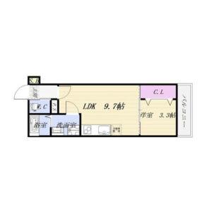 スマイル土古(1LDK/1階)の間取り写真