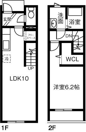 ＳＴＵＤＩＯ　伏屋(1LDK)の間取り写真