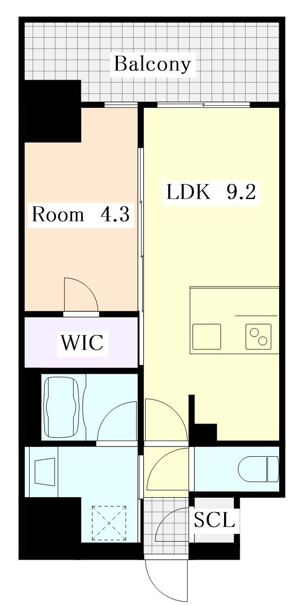 SーRESIDENCE金山EPURE12月契約限定(1LDK/5階)の間取り写真
