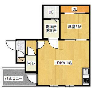 シェリム新瑞橋サウス(1LDK/1階)の間取り写真