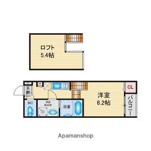 ジラソーレ(1K/1階)の間取り写真