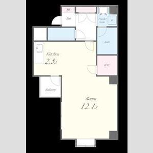 HIRO尾頭橋(1K/2階)の間取り写真