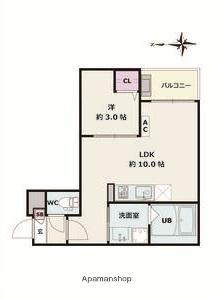 JACK ATSUTAKOSHINⅡ(1LDK/1階)の間取り写真