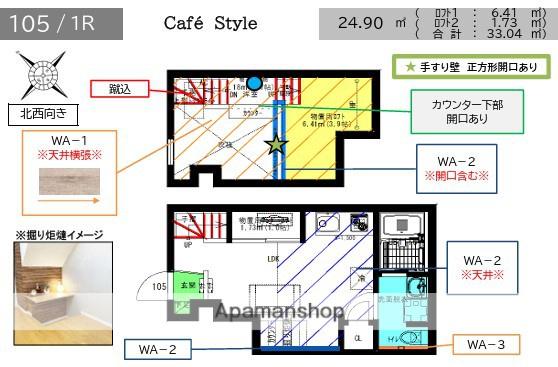 VELO SOTOYAMA(ワンルーム/1階)の間取り写真