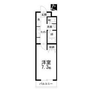 名古屋七条エンブルコート(1K/2階)の間取り写真