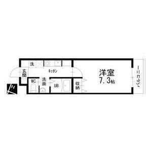 名古屋七条エンブルコート(1K/5階)の間取り写真