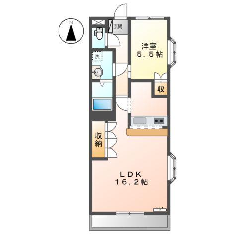 リヴァーウエスト(1LDK/3階)の間取り写真