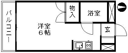 鬼頭本社ビル(ワンルーム/4階)の間取り写真