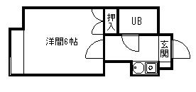 ニッシンハイツ笠寺(1K/3階)の間取り写真