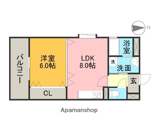 ミリオネア(1LDK/5階)の間取り写真