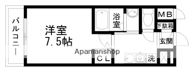 LIEBEN VILLA(1K/4階)の間取り写真