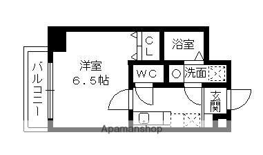 アクティ白鳥(1K/3階)の間取り写真