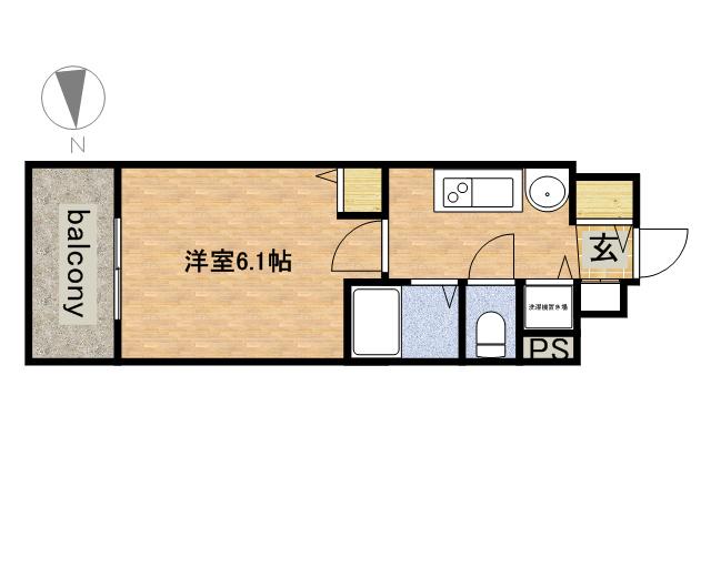 プレサンスSAKAE白川公園(1K/5階)の間取り写真