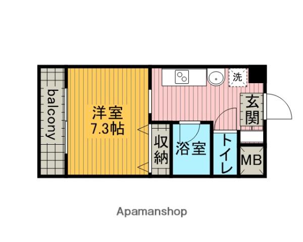 アベニュー大宝(1K/1階)の間取り写真