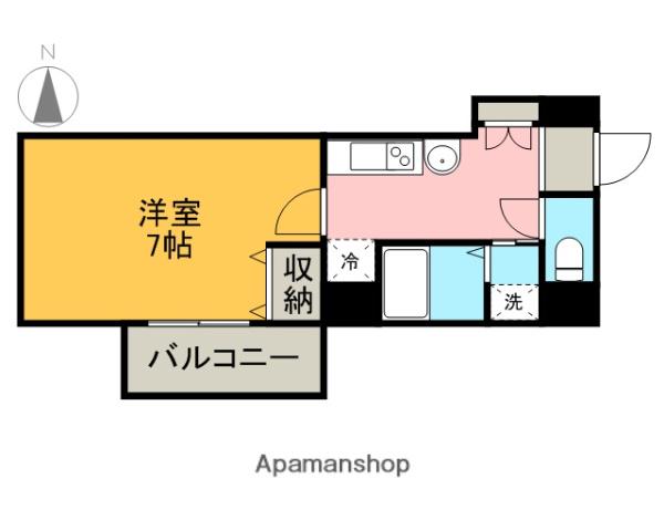 レジデンス名古屋千代田(1K/9階)の間取り写真