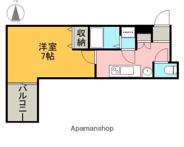 レジデンス名古屋千代田(1K/2階)の間取り写真