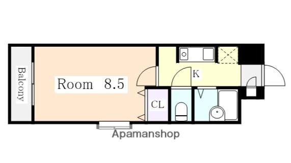 ウェステリア西大須(1K/3階)の間取り写真