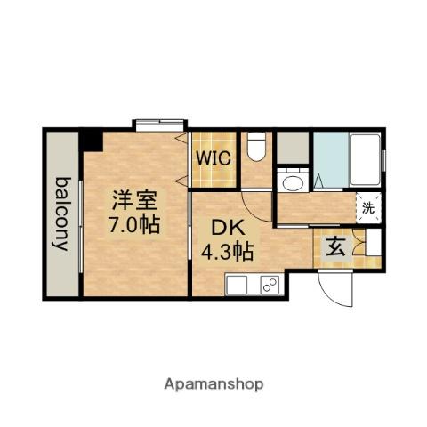 プロビデンス栄南(1DK/2階)の間取り写真