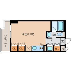 グランルージュ栄Ⅱ(ワンルーム/3階)の間取り写真