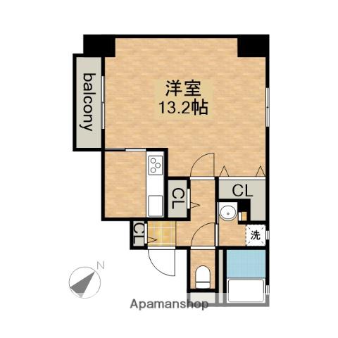 LA CASA ALBA DUE(1K/8階)の間取り写真