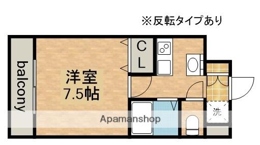 パルティール千種(1K/6階)の間取り写真