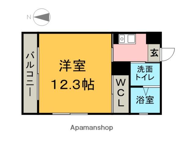 リバーフロントレジデンス(1K/2階)の間取り写真