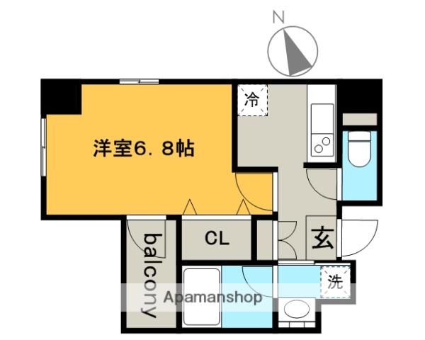 エルスタンザ千代田(1K/5階)の間取り写真